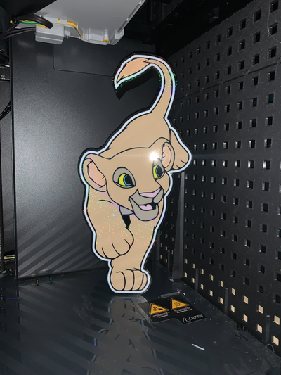 nala led hafif kutu by gare sb sanat işaretler logolar aslan kral simba 3d print model - Mito3D