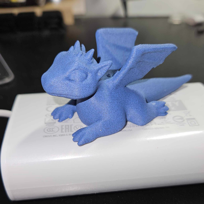 baby dragon - easy print by qwiktune miniatures creatures creature drake fantasy rpg cute fire gift miniature decor test 3d print model - Mito3D