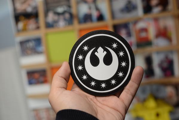 star wars republic coaster by gb household decor starwars collection jedi galaxy troopers force luke leia kitchen appliance accessories accessory table protect protection coffee beer spill liquid 3d print model - Mito3D