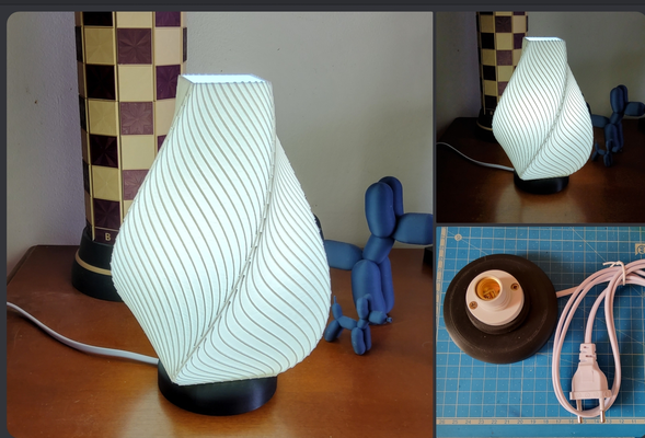 wellen lampe e14 led birne by mimi zuhause haus dekoration generativ 3d modell my vase geschenk cadeau mutter lehrer maison 3d print model - Mito3D