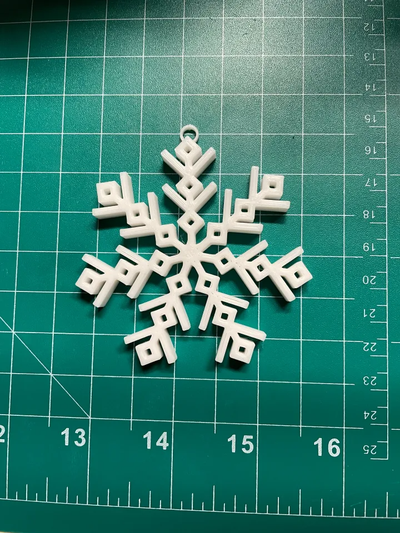 snowflake ornament by shakurityzone household festivities christmasornament xmas christmas 3d print model - Mito3D