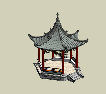 chinese classical pavilion by shiki yuuka 3d printer test models 3d print model - Mito3D