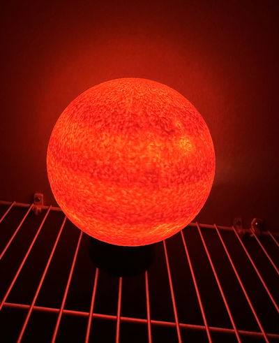 6in 152mm soleil lithophane bambu lampe trousse 001 by ashocelot génératif 3d modèle forge chapeaux nasa décor 3d print model - Mito3D