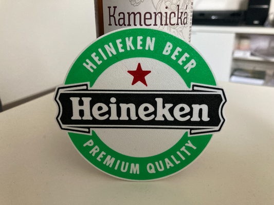 heineken coaster by jakubhroch art signs & logos 3d print model - Mito3D