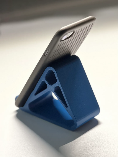 phone stand remixed by du77 household house models iphone accessories no support needed holder 3d print model - Mito3D