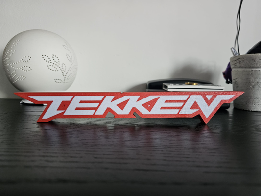 tekken logotipo exibição by jan projeto arte sinais logotipos luta 3d print model - Mito3D