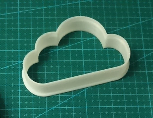 nube biscotto taglierina by pel passatempo fai cookiecutter cibo 3d print model - Mito3D