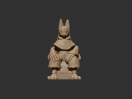 anubis estatua mundo pal by 3domsculpts arte esculturas camarada egipto juego azar frio 3d print model - Mito3D