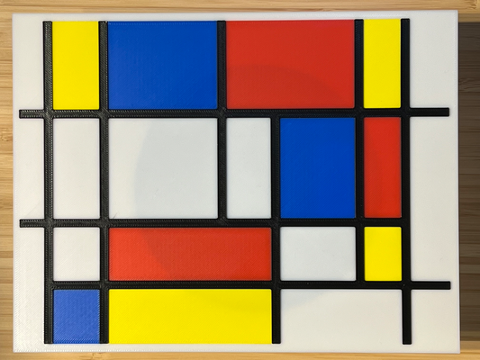 piet mondrian pintura holandés diseño by tonbiemans casa decoración 3d print model - Mito3D