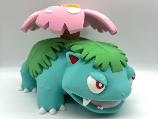 venusaur multicolorido by entroisdimensions estatueta miniaturas criaturas pokémon pikachu bulbasauro ivysaur charmander charme charizard esquilo blastoise mmu ams 3d print model - Mito3D