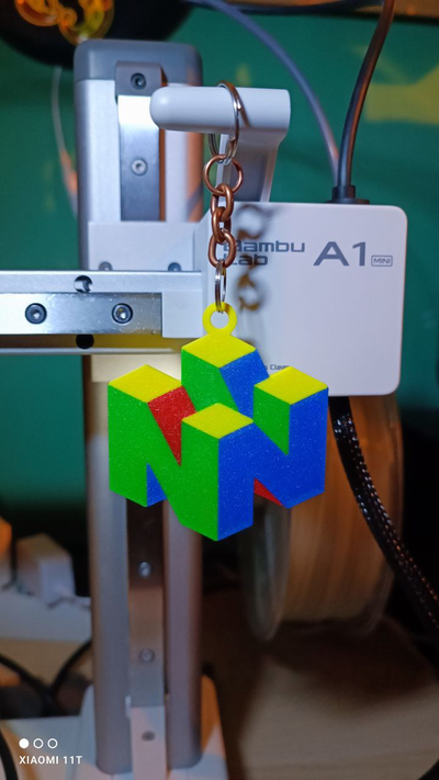 nintendo 64 keychain by ko additive labo art models famico famicom key chain disign gaming retrogaming 3d print model - Mito3D