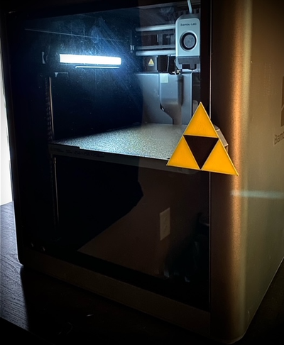 zelda tri-force handle p1s door by nightthorn 3d printer accessories legend of gamer 3d print model - Mito3D