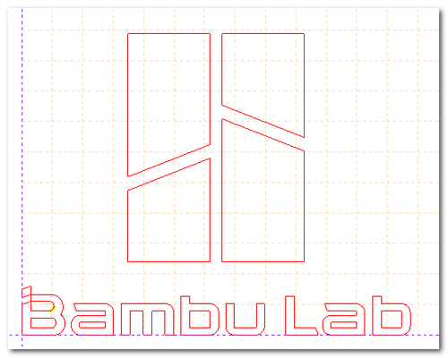 dxf - bambu lab logo by selenur art 2d 3d print model - Mito3D