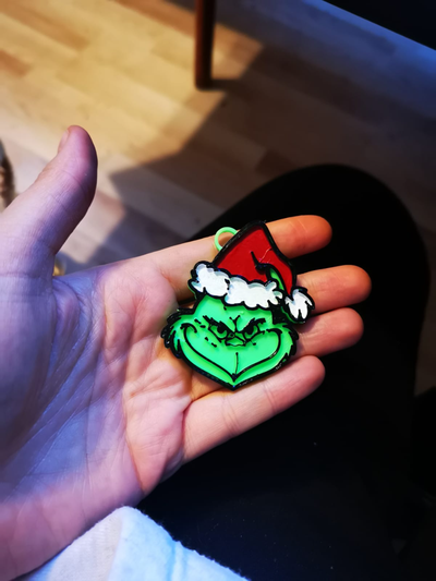 grinch keychain&magnet by kris95 fashion jewelry comedy carrey movie keychain keyring 3d print model - Mito3D