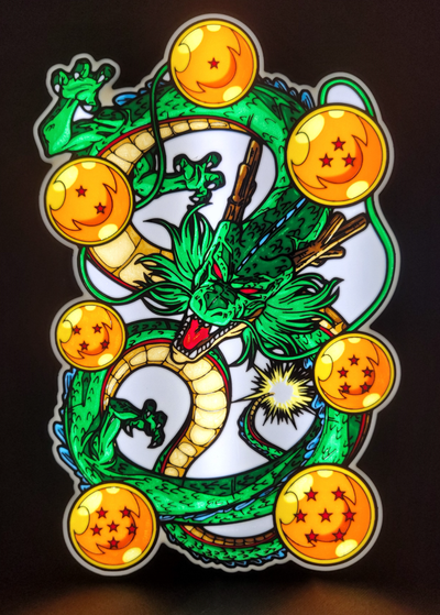 shenron caixa luz esfera dragão z by 3d nerd casa decoração anime filamento sombreamento 3d print model - Mito3D