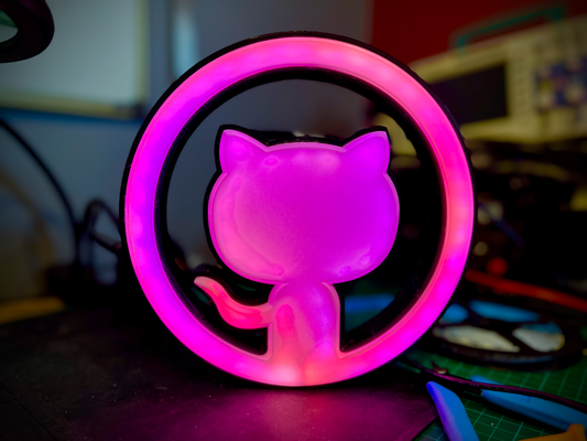 octolamp - github inspired wifi powered smart esp8266 lamp sign by martinwoodward household office esp32 led kit opensource 3d print model - Mito3D