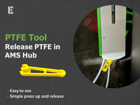 ptfe ferramenta ams cubo liberação chave x1c p1s p1p by elmaker projeto 3d impressora acessórios removedor remover amshub x1 3d print model - Mito3D