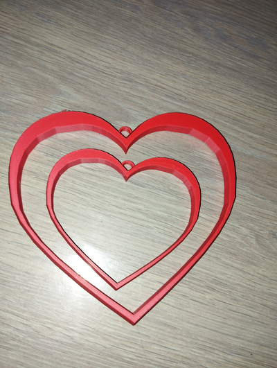 coeurs suspendus - hearts valentine by minivanbuzz household festivities heart coeur valentin saint suspendu day 3d print model - Mito3D