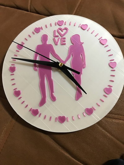 valentine wall clock by adminbranko household decor love valenitne 3d print model - Mito3D