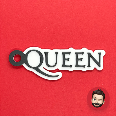 bands queen keychain by nicodeimos fashion jewelry key ring rings band rock pop chain chains keyring keyrings keychains music original ear ears earring earrings magnet mangets 3d print model - Mito3D