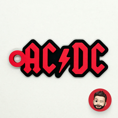 bands ac dc keychain by nicodeimos art coin & badges key ring rings chain chains keyring keyrings keychains rock band music original pop ear ears earring earrings magnet magnets 3d print model - Mito3D