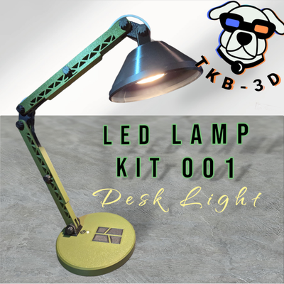 desk lamp kit 001 by tkb-3d household office no support needed easy assembly printed parts mods required fun light adjustable competition table nightstand nightstandlamp night stand book nightlamp bed 3d print model - Mito3D