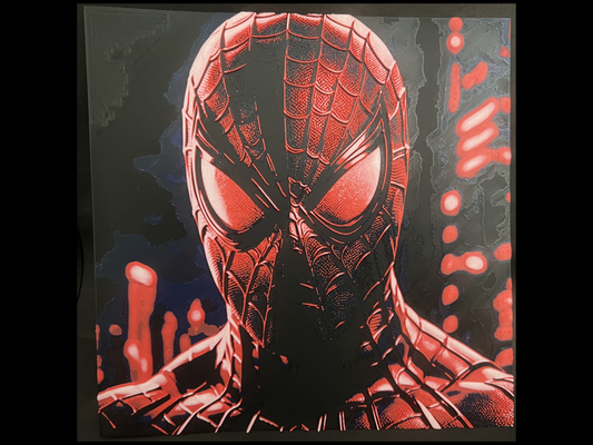 homem aranha retrato by regis arte 2d aranha maravilha dc vingadores herói forja chapéus matiz pintura 3d print model - Mito3D