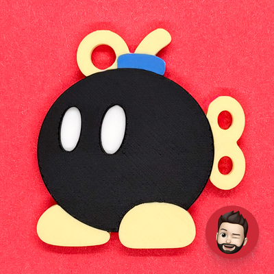 mario bomb keychain by nicodeimos fashion jewelry key ring rings video game videogame chain chains keyring keyrings keychains ear ears earring earrings magnet magnets nintendo 3d print model - Mito3D