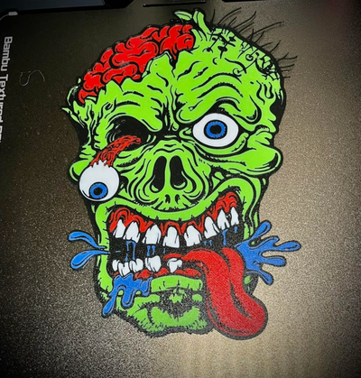 slobbering zombie by wagzprintz art 2d wagz monster 3d print model - Mito3D