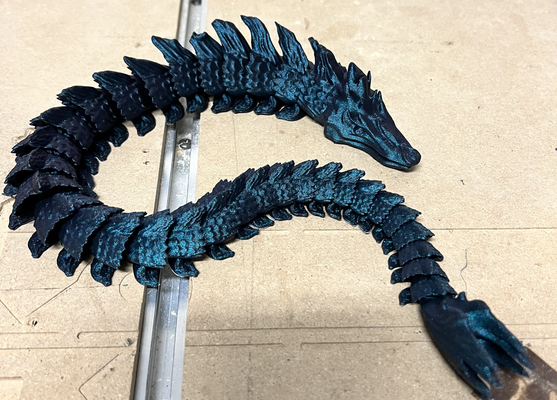 articulated sea dragon by qwiktune miniatures creatures serpent water monster articulating creature printinplace print in place flexi flexible flex 3d print model - Mito3D