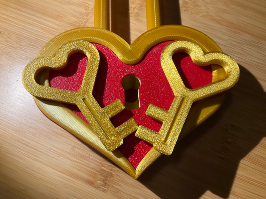 st valentine love heart lock serie key to my 1 by michaltiller toys & games st valentines day working gift 3d print model - Mito3D