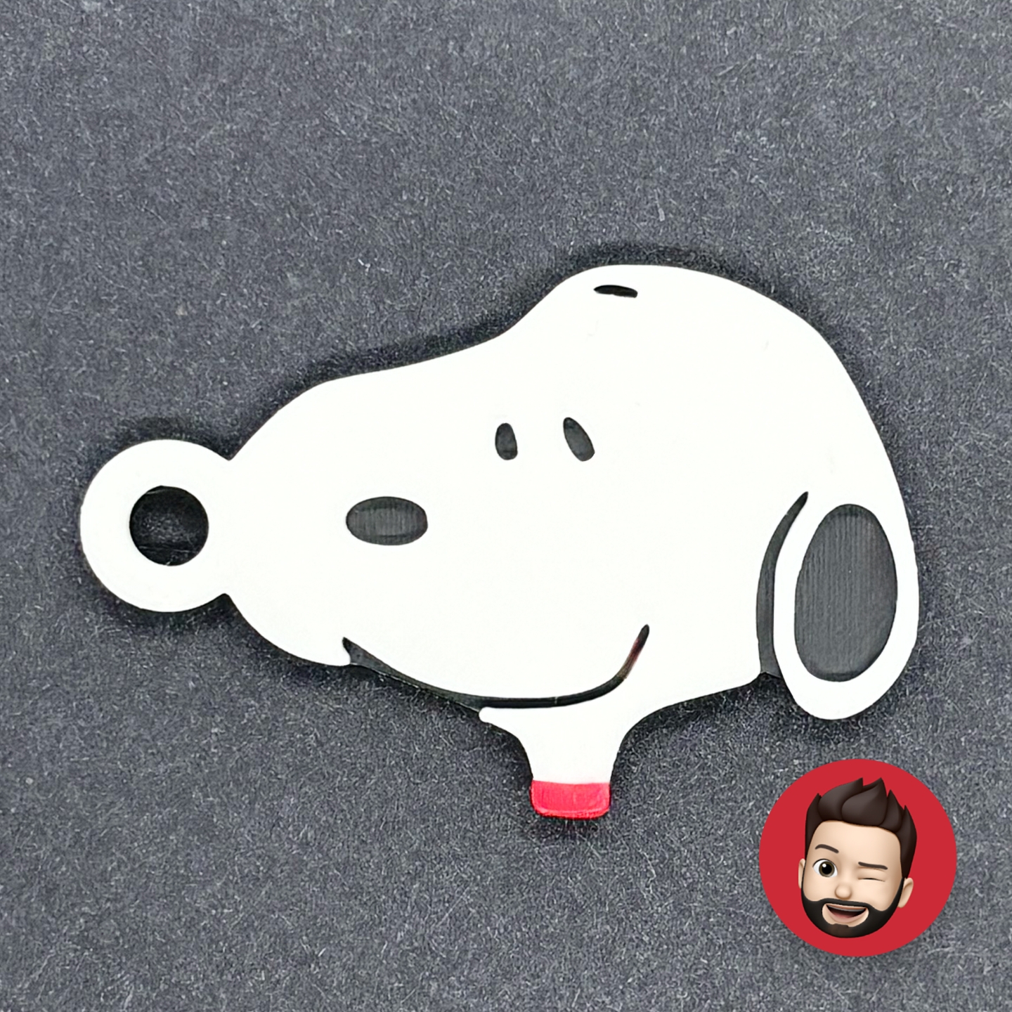 characters snoopy keychain by nicodeimos fashion jewelry key ring rings chain chains keyring keyrings keychains dog ear ears earring earrings magnet magnets 3D print model - Mito3D