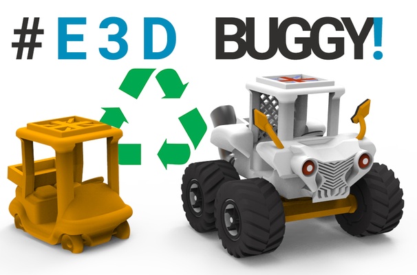 e3dbuggy to monster umwandlung neu gemischt by 3dp mamsih 3d drucker prüfung modelle prusa e3d mk3s flexibel 4x4 wettbewerb suspension buggy voron 3d print model - Mito3D