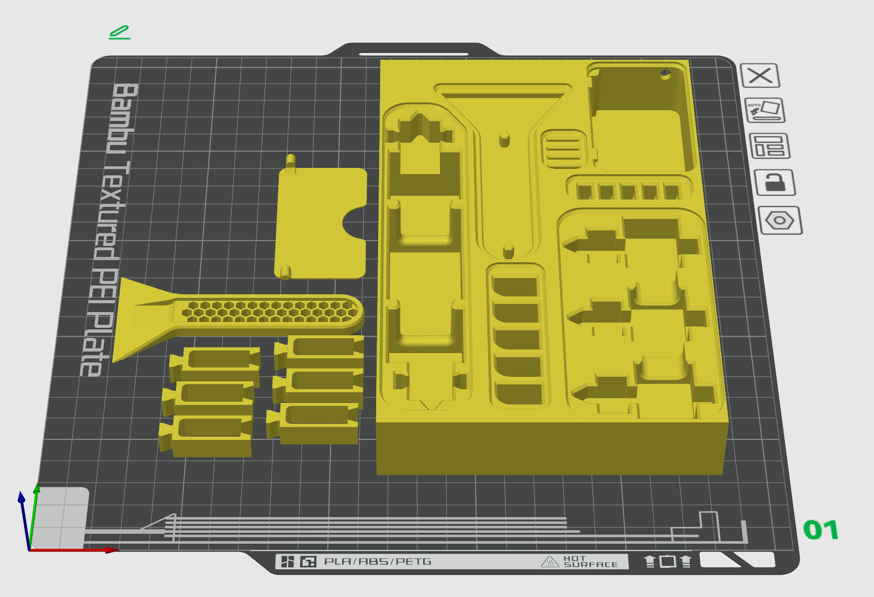 x3d ubo cassetto parti intarsio remixato by dutchworkx3d 3d stampante accessori x1 carbonio p1 serie 3D print model - Mito3D