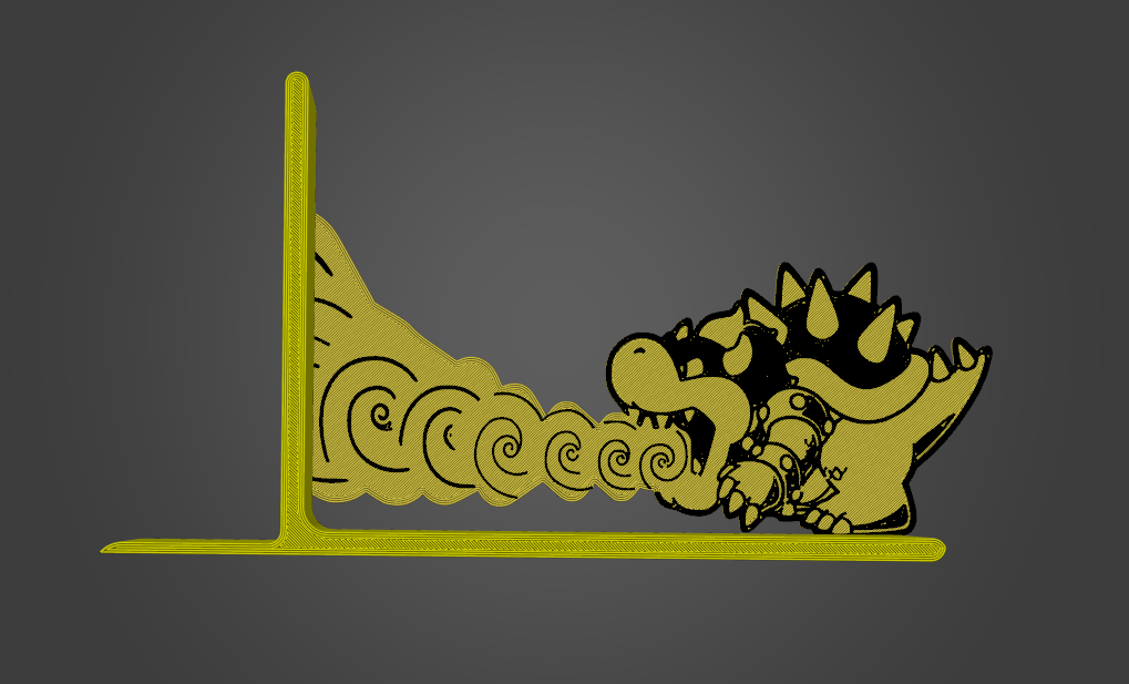 bowser bookend by deigge household decor mario 3D print model - Mito3D