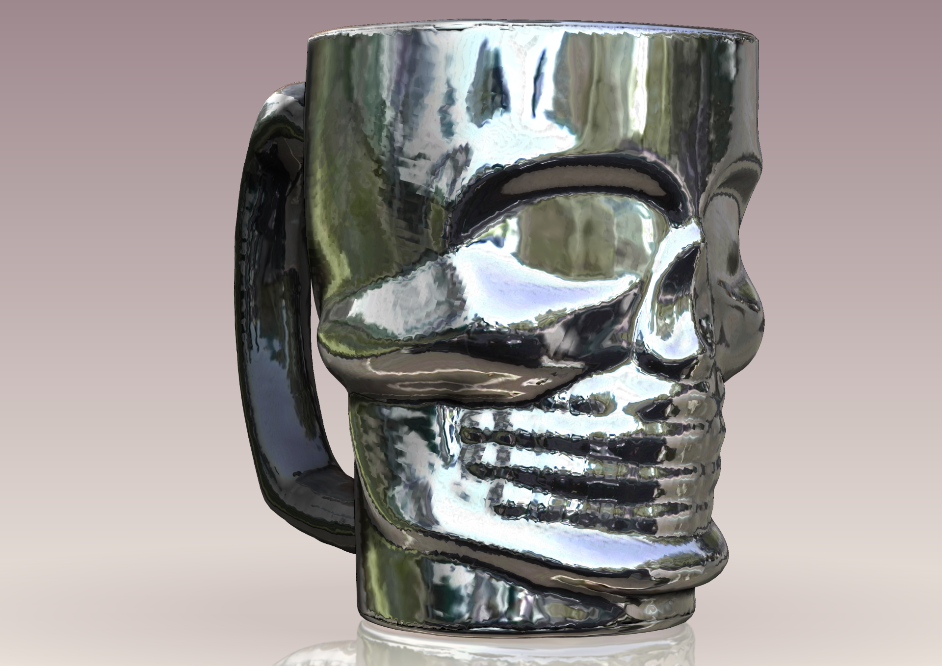 crânio suporte copo by 3dxav casa modelos cerveja vaso jarra calavera tigela chávena porta cerveja 3D print model - Mito3D