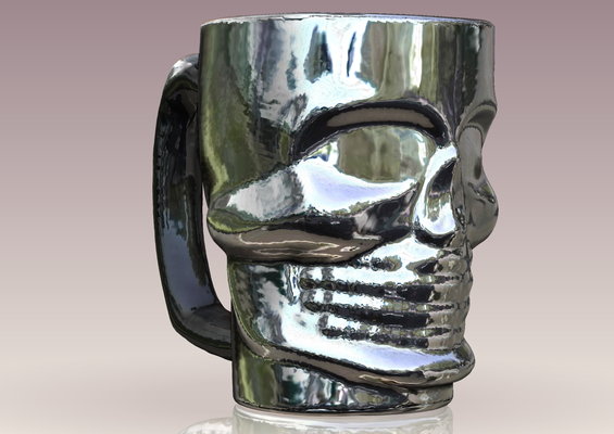 kafatası bardaklık by 3dxav ev halkı modeller fincan bira vazo vaso kavanoz calavera çanak cuppa sahibi 3d print model - Mito3D