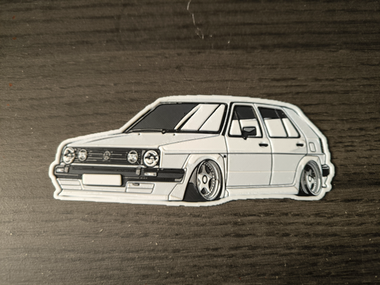 volkswagen golf mk2 hutschmiede by abonnieren kunst 2d fahrzeug wagen vw breiter körper 3d print model - Mito3D