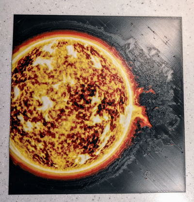 sun by bhling generative 3d model hueforge & lithophane star space astronomy 3d print model - Mito3D