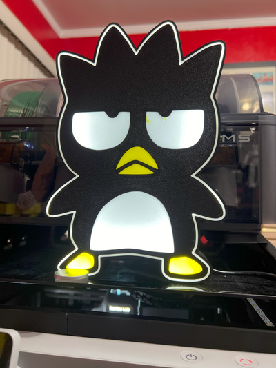 badtz maru by a3dprint art panneaux logos boite lumière lampe hello kitty 3d print model - Mito3D