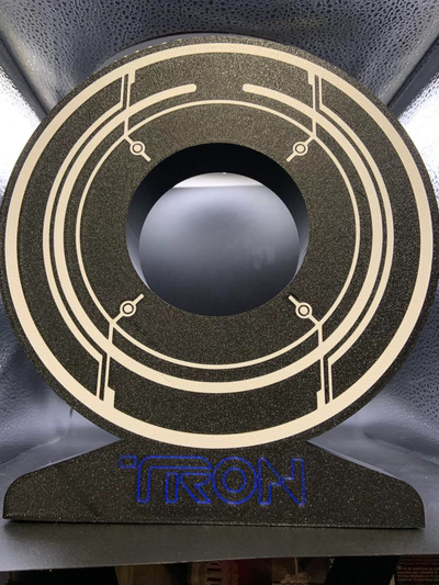 tron identità disco lightbox by brentglover1970 arte segni loghi 3d print model - Mito3D