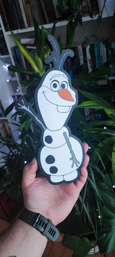 congelé olaf by kamilwisnia13 art 2d 2 bonhomme neige lampe led boîte 3d print model - Mito3D