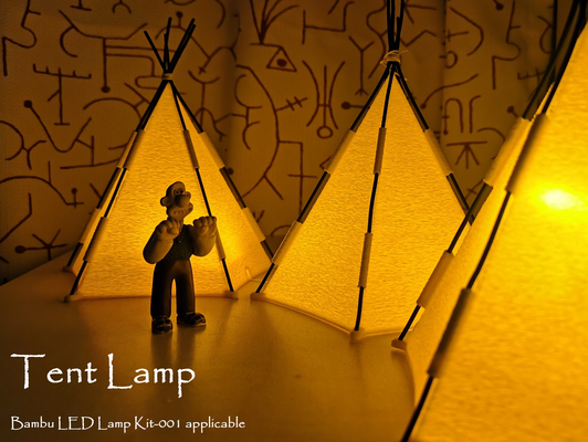 barraca luminária bebê conduziu kit 001applicable by henryfang casa decoração luz 001 indiano tipi 3d print model - Mito3D