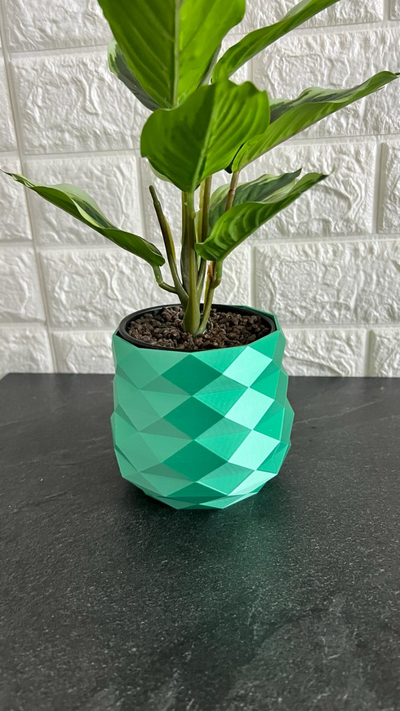 poly planter by atp household decor pot vase flower 3d print model - Mito3D