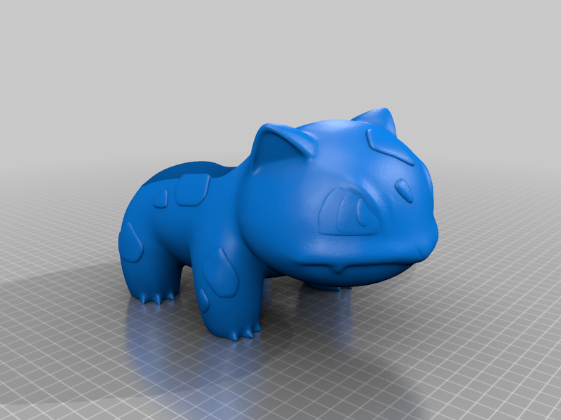 ivysaur plantador remixado by filbender casa decoração pokémon panela valentin anime fofa 3D print model - Mito3D