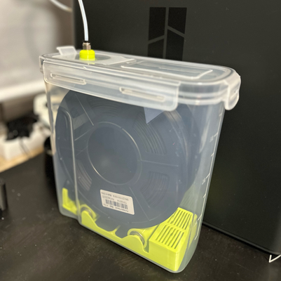 5l trockenbox base filament box kieselsäure hygrometer stand spule halter unterstützung seitenständer by fix3d 3d drucker zubehör trockner hygrometerbasis spulenhalter 3d print model - Mito3D