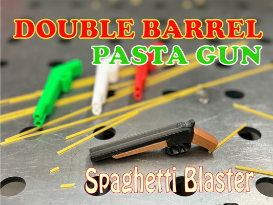 barile pasta pistola spaghetti blaster by hiro koiso corsa giocattoli giochi tiratore pastore tiro tagliare pazzo max segato hrk 3d print model - Mito3D