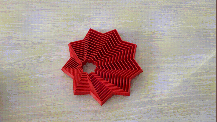 flexible estrella agitarse by xeras juguetes juegos articulado anti estrés juguete regalo flexi oficina inquieto prueba fácil impresión in sitio 3d print model - Mito3D