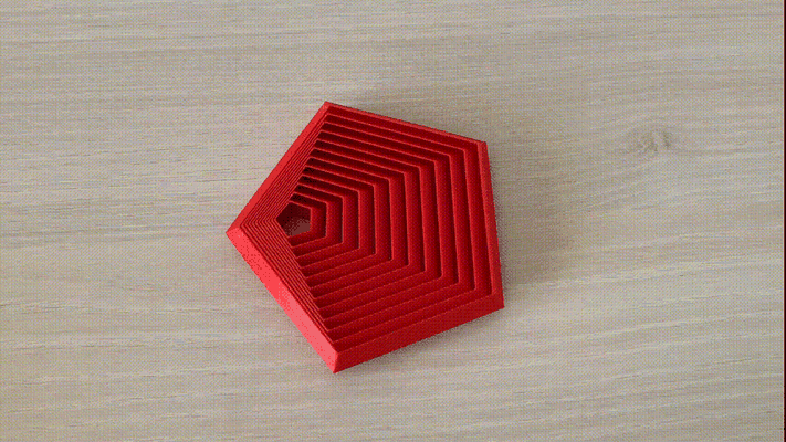 flessibile pentagono agitarsi remixato by xeras giocattoli giochi articolato anti stress giocattolo regalo ufficio test facile easyprint stampa in posto 3d print model - Mito3D