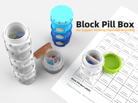 bloquer pilule boîte by wuguigui outils médical voyage voyage 3d print model - Mito3D